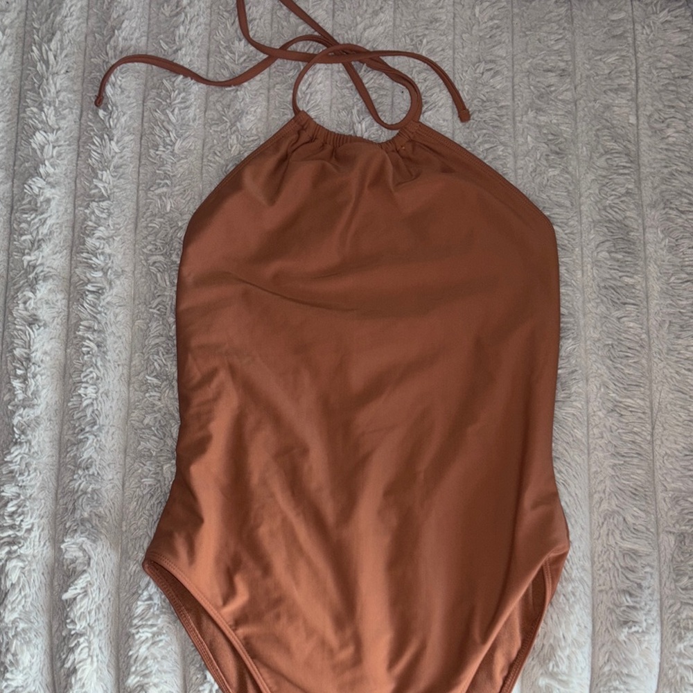 FOREVER 21 High Leg Halter Swimsuit Size M